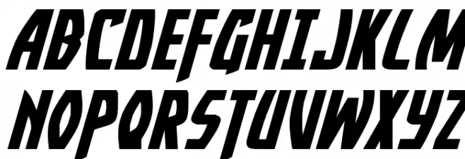 Yankee Clipper Expanded Italic Schriftart Groß