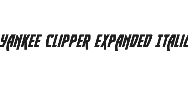 Yankee Clipper Expanded Italic Logo