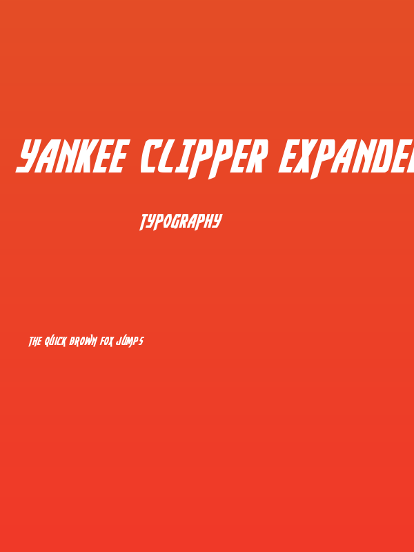 Yankee Clipper Expanded Italic Poster