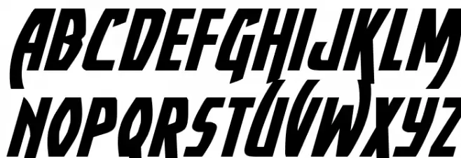 Yankee Clipper Expanded Italic Schriftart Kleinbuchstaben