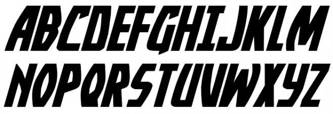 Yankee Clipper Expanded Italic Fonte MAIÚSCULAS