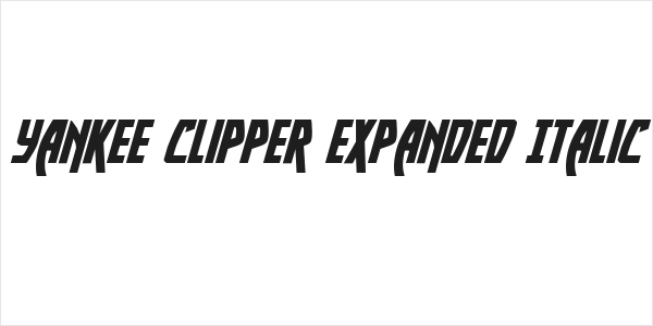 Yankee Clipper Expanded Italic Logo