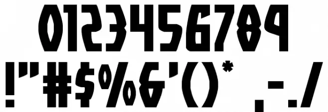 Yankee Clipper Expanded Font OTHER CHARS