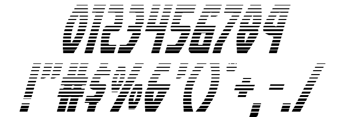 Yankee Clipper Gradient Italic Font OTHER CHARS