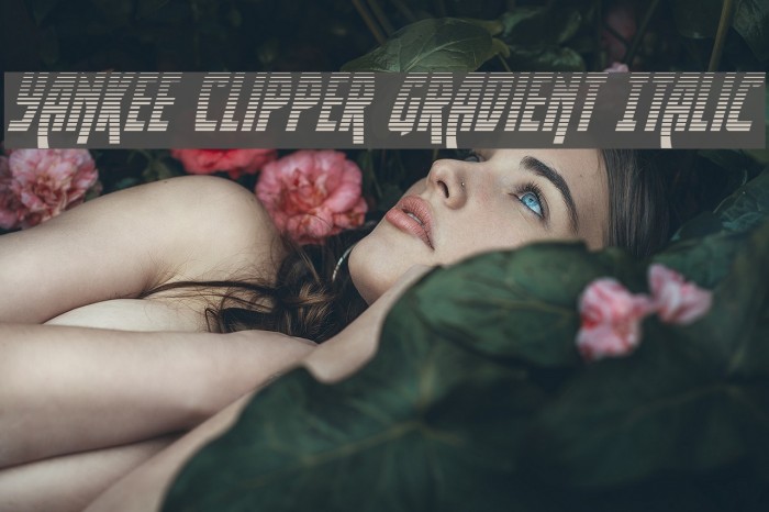 Yankee Clipper Gradient Italic Font examples