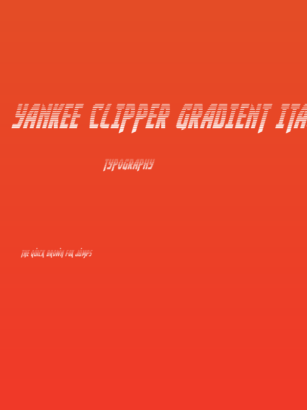 Yankee Clipper Gradient Italic Poster