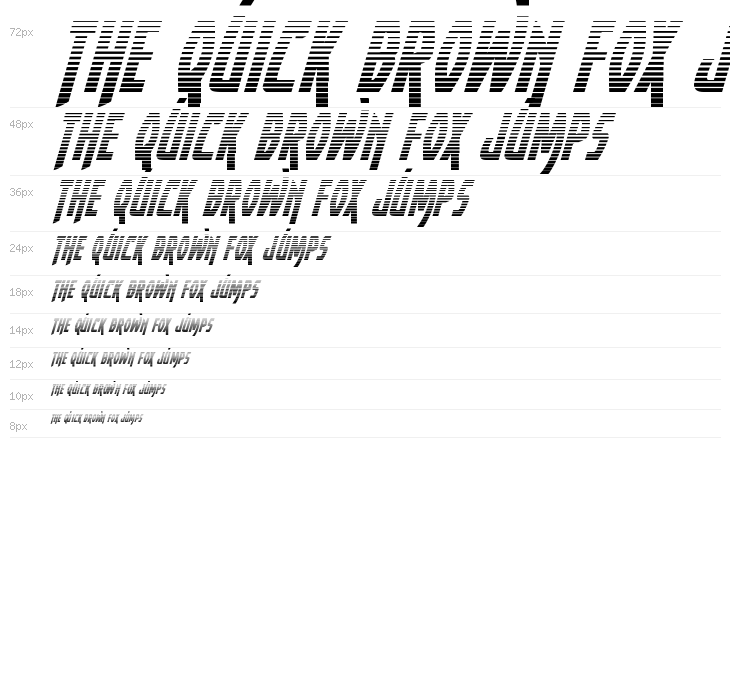 Yankee Clipper Gradient Italic Waterfall