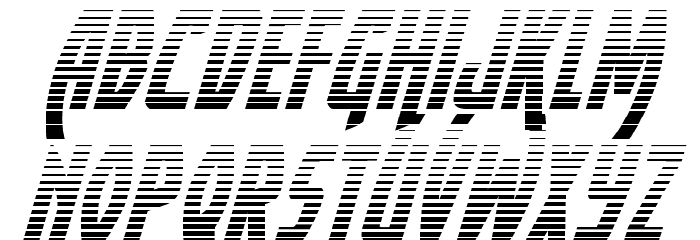 Yankee Clipper Gradient Italic Font LOWERCASE