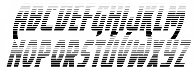 Yankee Clipper Gradient Italic Polices MINUSCULES