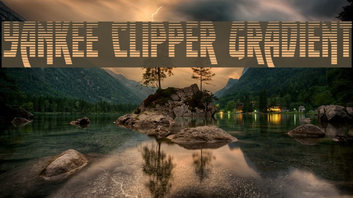 Yankee Clipper Gradient Font examples