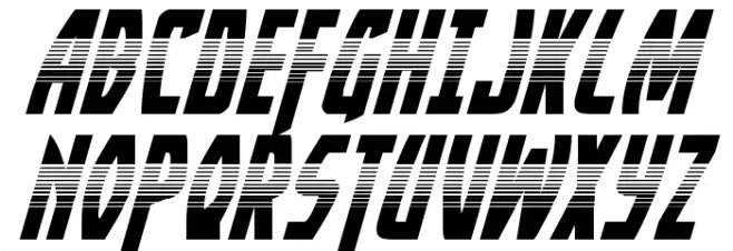 Yankee Clipper Halftone Italic फ़ॉन्ट अपरकेस