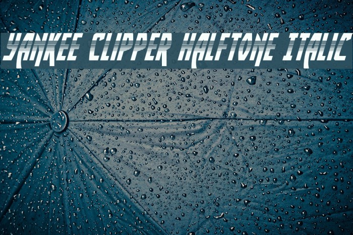 Yankee Clipper Halftone Italic Example 1