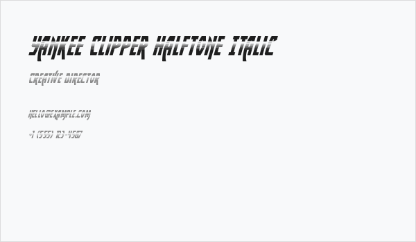 Yankee Clipper Halftone Italic Business Card