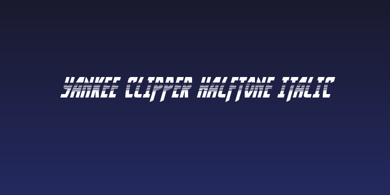 Yankee Clipper Halftone Italic Social Header