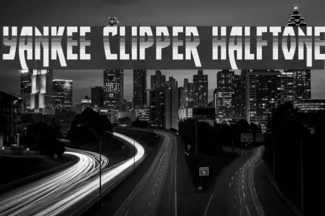 Yankee Clipper Halftone Font examples
