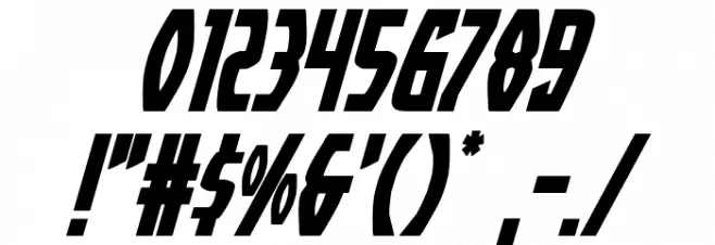 Yankee Clipper Italic Font OTHER CHARS