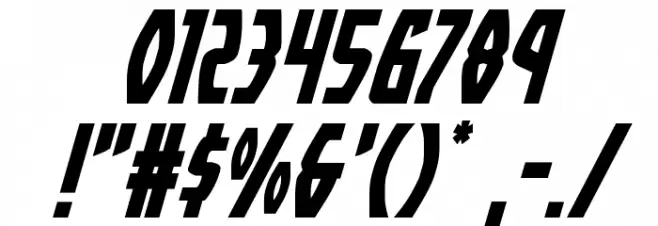 Yankee Clipper Italic Font OTHER CHARS