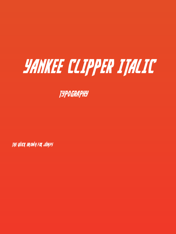 Yankee Clipper Italic Poster