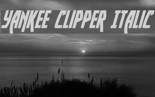 Yankee Clipper Italic Font examples