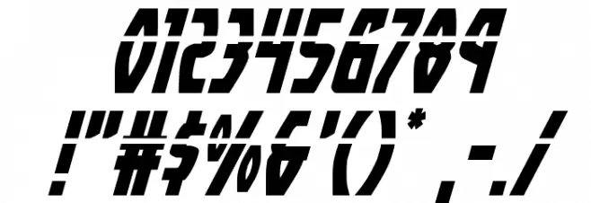 Yankee Clipper Laser Italic Font OTHER CHARS