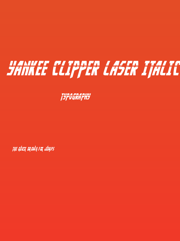 Yankee Clipper Laser Italic Poster