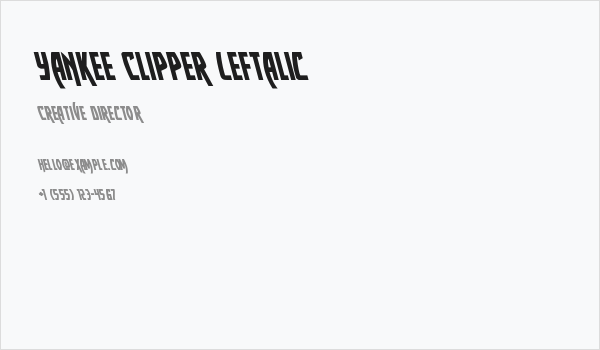 Yankee Clipper Leftalic Business Card