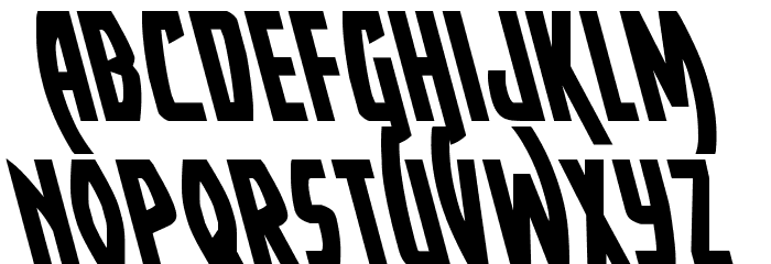 Yankee Clipper Leftalic Font LOWERCASE