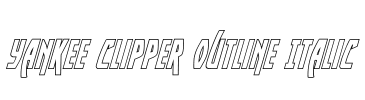 Yankee Clipper Outline Italic  フリーフォントのダウンロード
