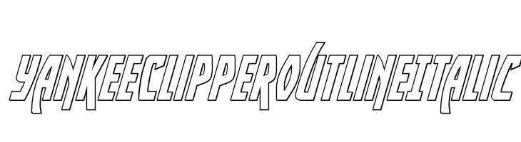 Yankee Clipper Outline Italic  नि: शुल्क फ़ॉन्ट्स डाउनलोड