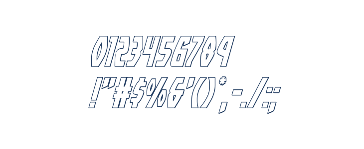 Yankee Clipper Outline Italic Other Characters