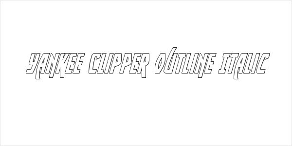 Yankee Clipper Outline Italic Logo