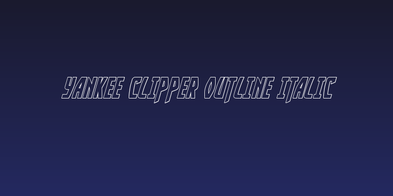 Yankee Clipper Outline Italic Social Header
