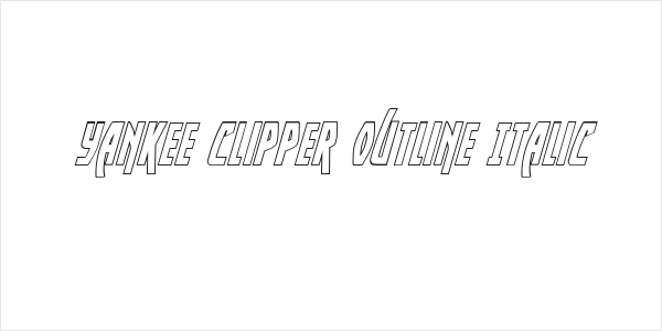 Yankee Clipper Outline Italic Logo