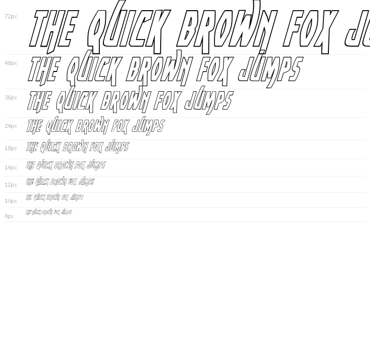 Yankee Clipper Outline Italic Waterfall