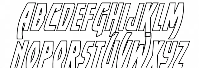 Yankee Clipper Outline Italic
