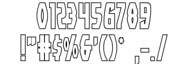 Yankee Clipper Outline Regular フォント その他の文字