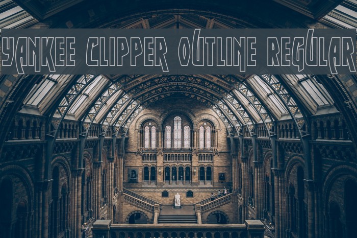 Yankee Clipper Outline Regular Font examples