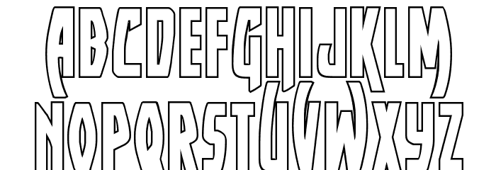 Yankee Clipper Outline Regular Font LOWERCASE