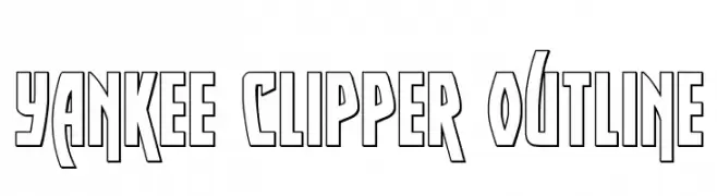Yankee Clipper Outline  Frei Schriftart Herunterladen