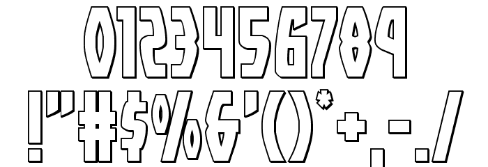 Yankee Clipper Outline Font OTHER CHARS