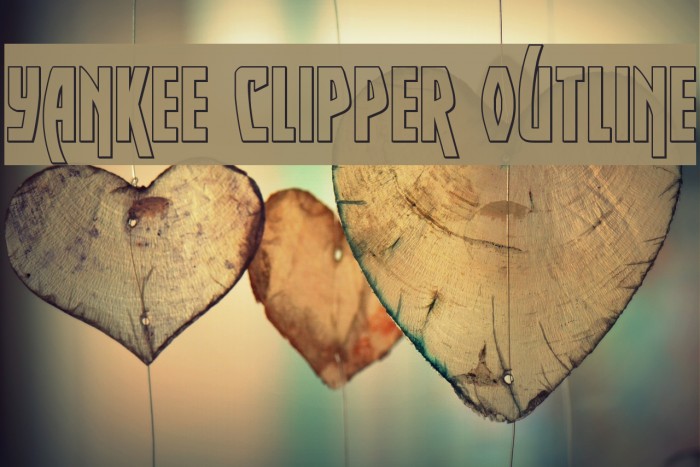 Yankee Clipper Outline Font examples