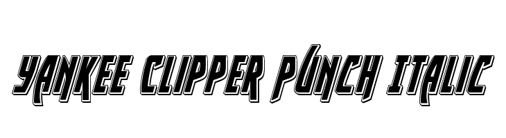 Yankee Clipper Punch Italic  免费字体下载
