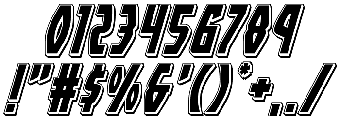 Yankee Clipper Punch Italic Font OTHER CHARS