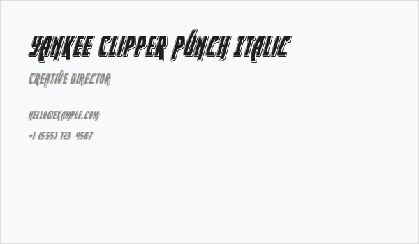 Yankee Clipper Punch Italic Business Card