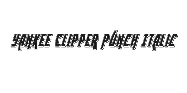 Yankee Clipper Punch Italic Logo