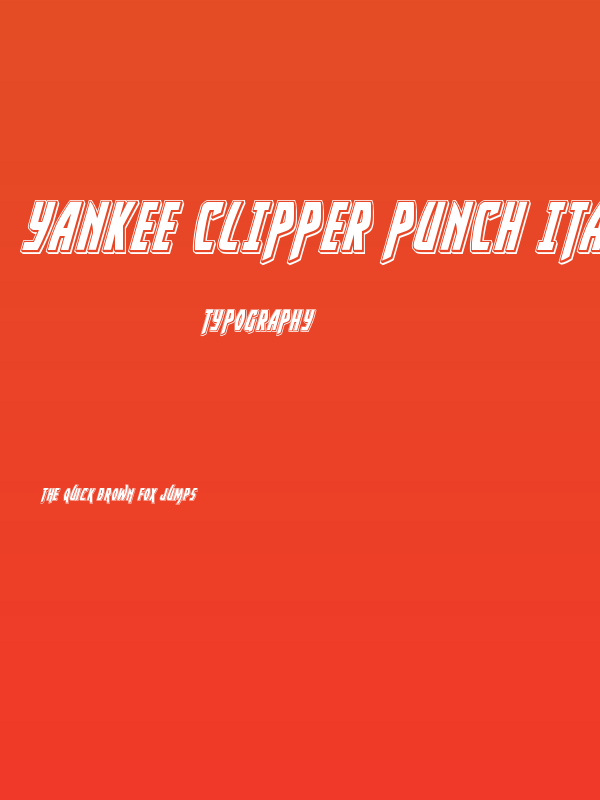 Yankee Clipper Punch Italic Poster