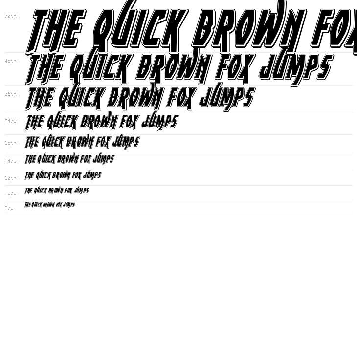 Yankee Clipper Punch Italic Waterfall