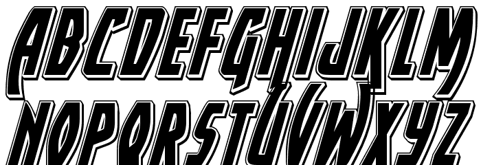 Yankee Clipper Punch Italic Font LOWERCASE