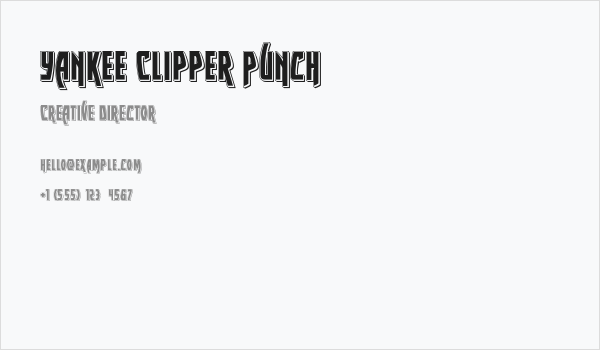 Yankee Clipper Punch Business Card