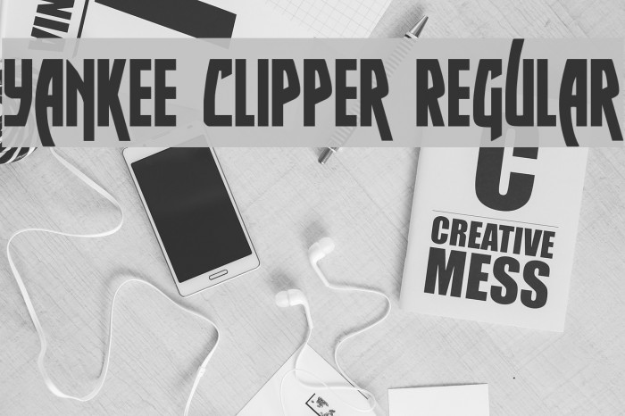 Yankee Clipper Regular Font examples
